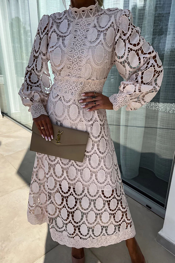 Amy | Elegance Lace Midi Dress