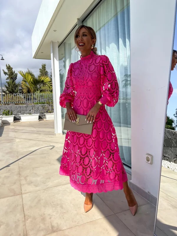 Amy | Elegance Lace Midi Dress