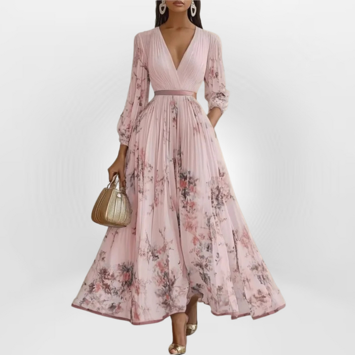 ALEANOR | ELEGANT FLOWING MAXI DRESS