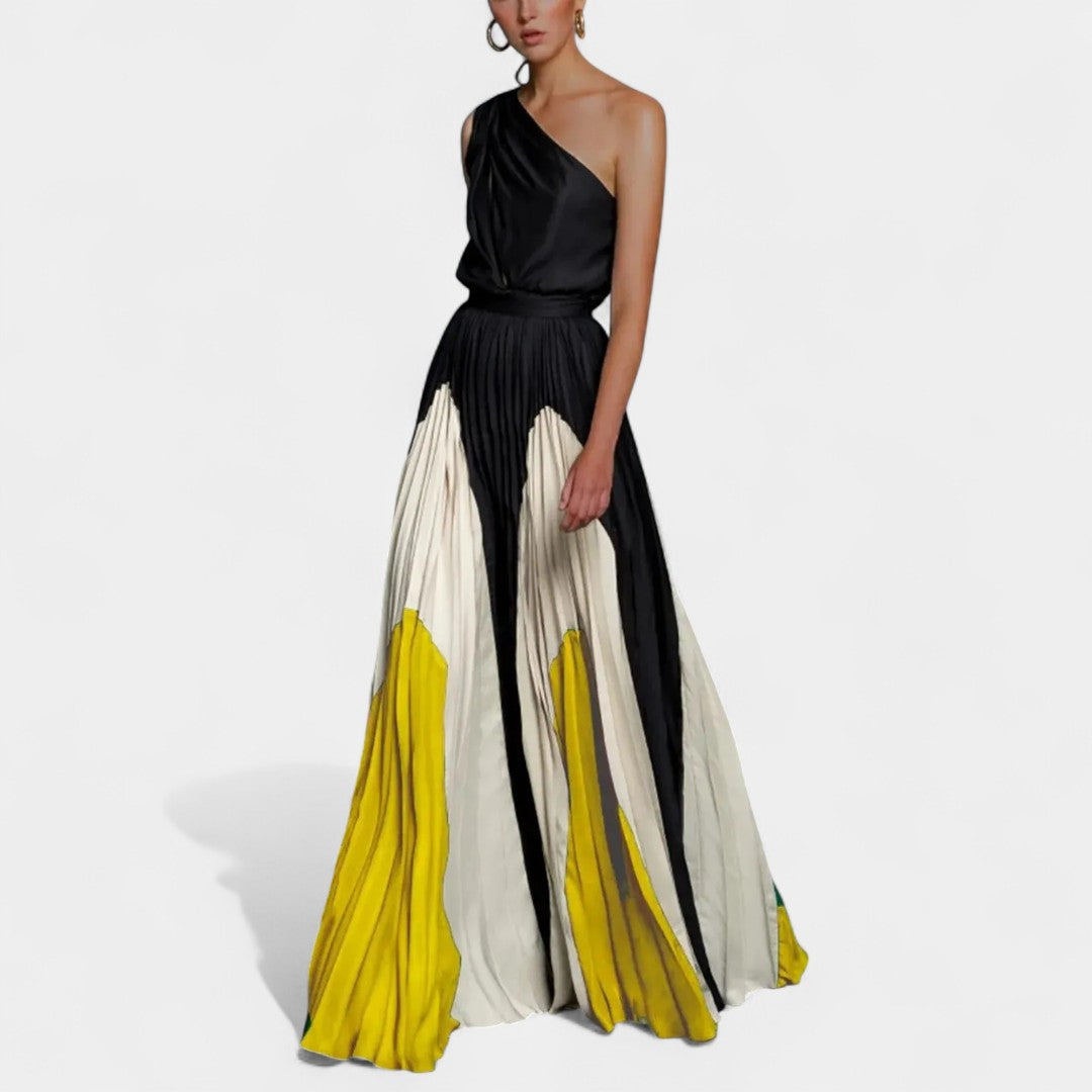 DARLENE | ELEGANT ONE-SHOULDER MAXI DRESS