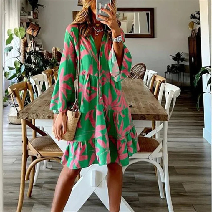 Everlen™ - Boho Bloom Midi Dress