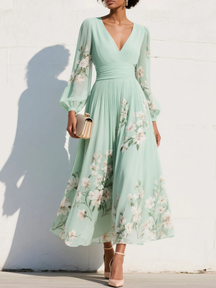 Angela™ | Elegant Floral Maxi Dress