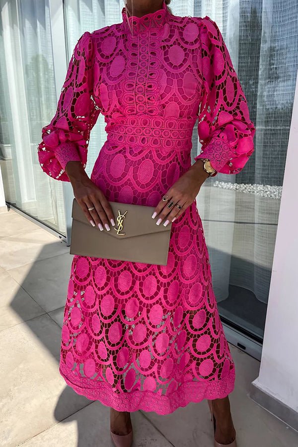Amy | Elegance Lace Midi Dress