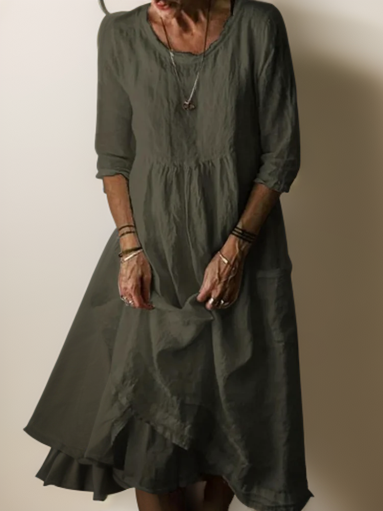 Katie - Summer Pleated Midi Dress