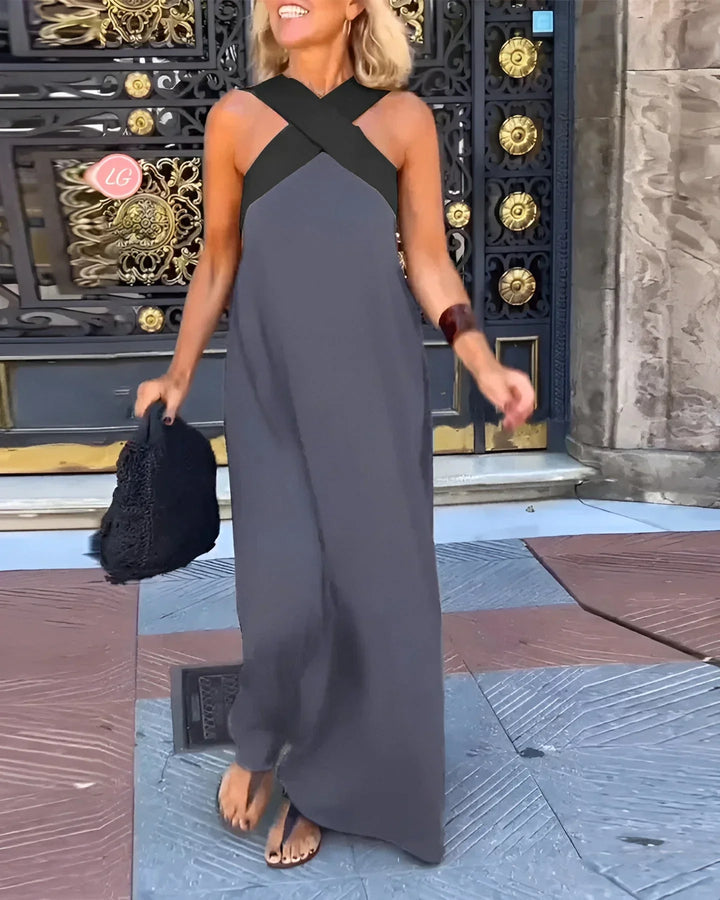 Quirine | Wrap-Front Maxi Dress