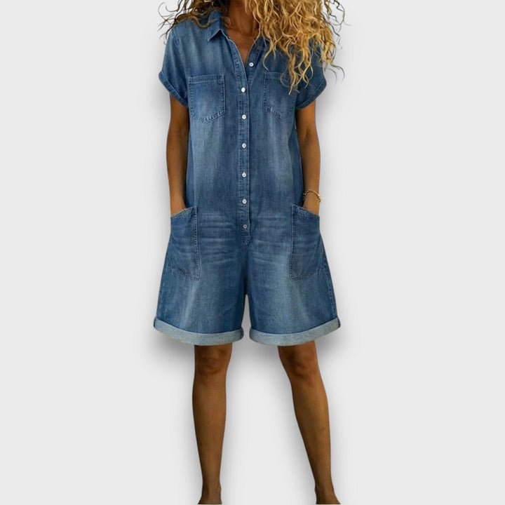 Sandra | Vintage Short Utility Overalls