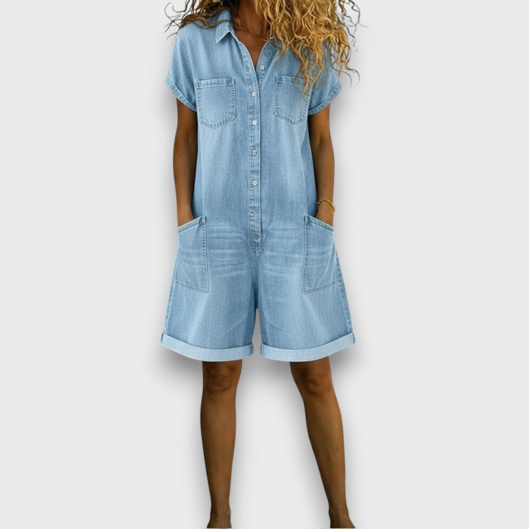 Sandra | Vintage Short Utility Overalls