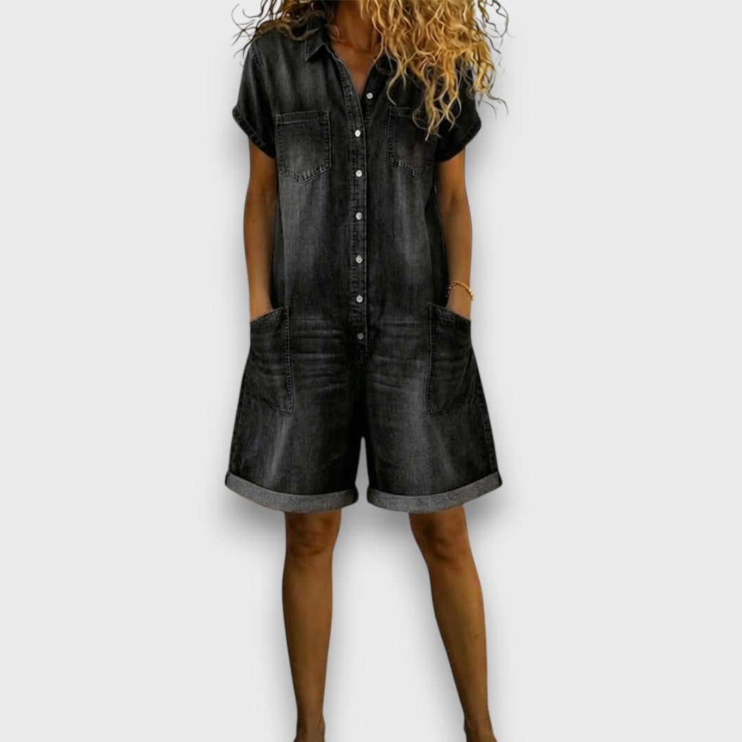 Sandra | Vintage Short Utility Overalls