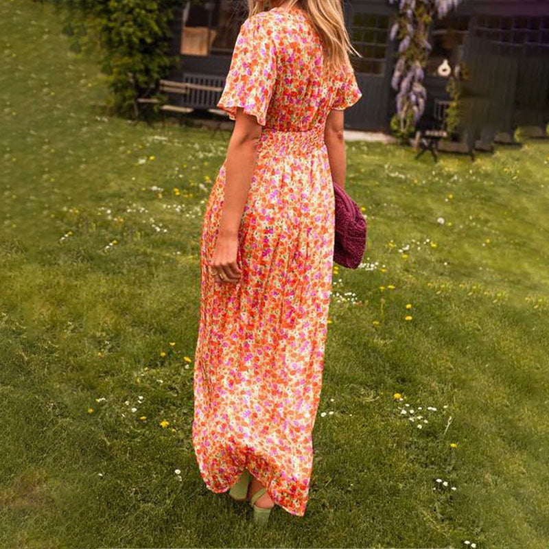 Amelia™ - Elegant Floral Maxi Dress